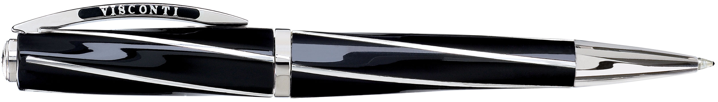 Stylo Roller Visconti Divina – Noir Et Argent, Neuf Avec Léger Défaut